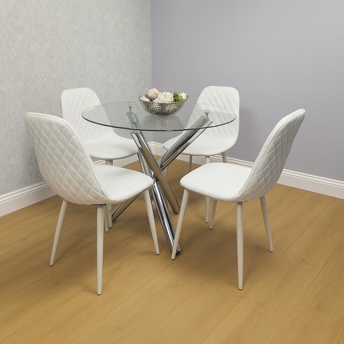 Round glass dining table - round, &