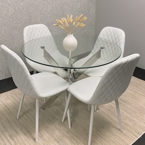 Tempered glass dining table - dining,