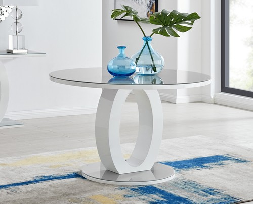 Giovani round grey and white - and,