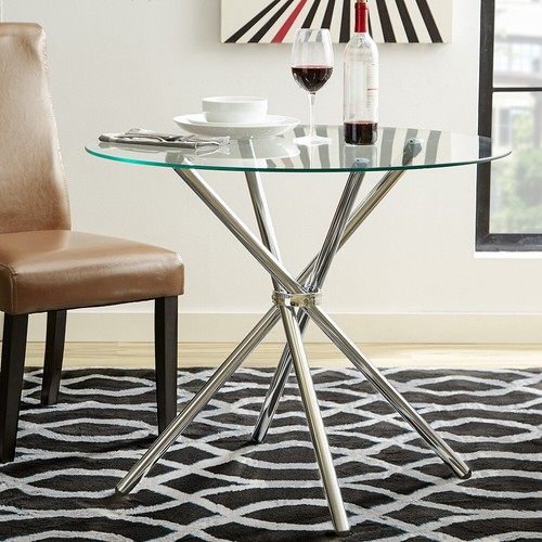 90cm round dining table clear - table,