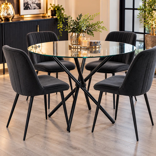 Modern round glass dining - round,