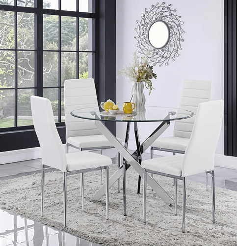 Modern 100cm round - modern, glass