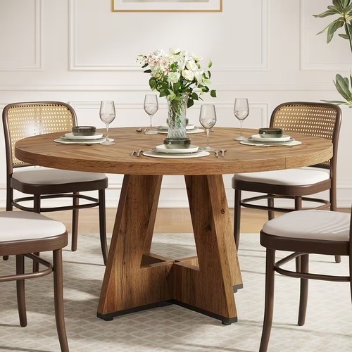 Round dining table retro base - table,