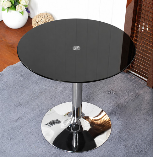 Small glass dining table black - small,