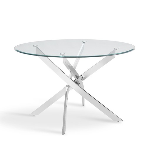 Clear glass round dining - dining, table