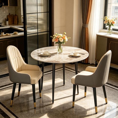 Round dining table - dining,