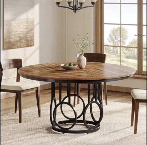 Round dining table - round,