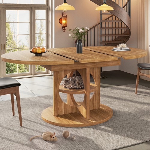 Extendable round dining table - extendable,