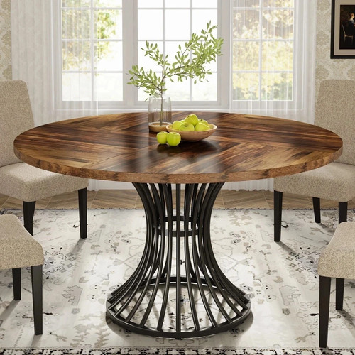 Rustic brown 120cm round - rustic,