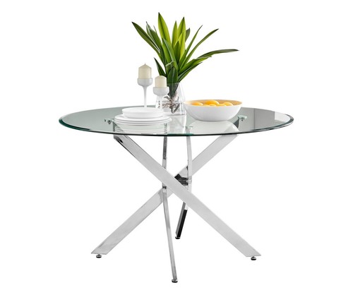 Novara large round chrome - round,