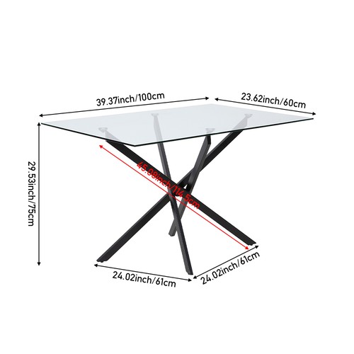 Clear tempered glass - clear, side