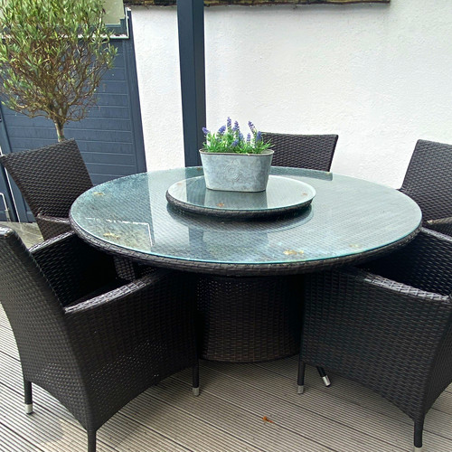 Brown rattan wicker - brown, garden