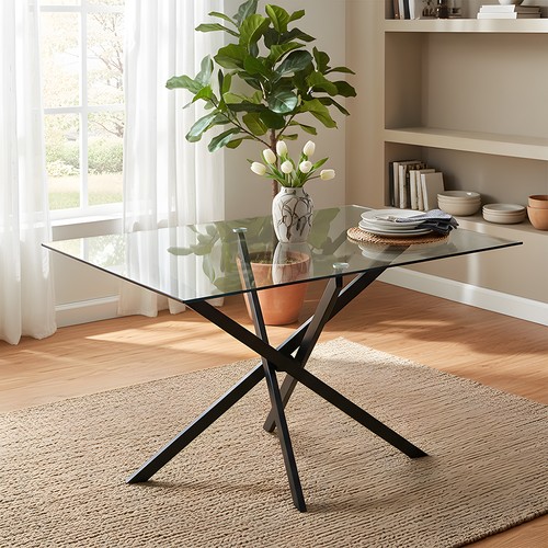 120 80cm tempered glass dining - glass,