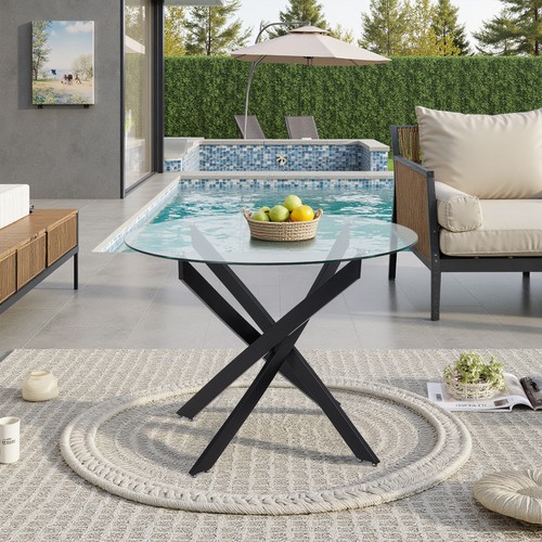 80cm glass dining - 80cm,