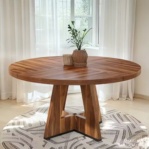 Round dining table brown - dining,