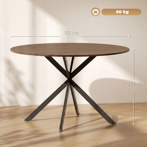 Wooden industrial dining table - dining,