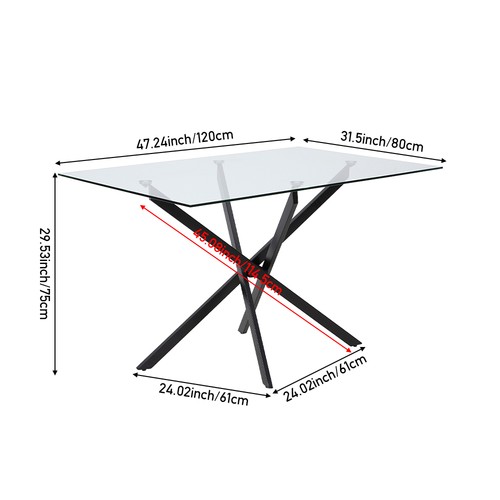 Clear tempered glass side - clear,