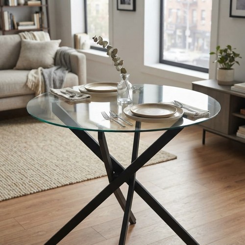 Elegant round glass top - round,