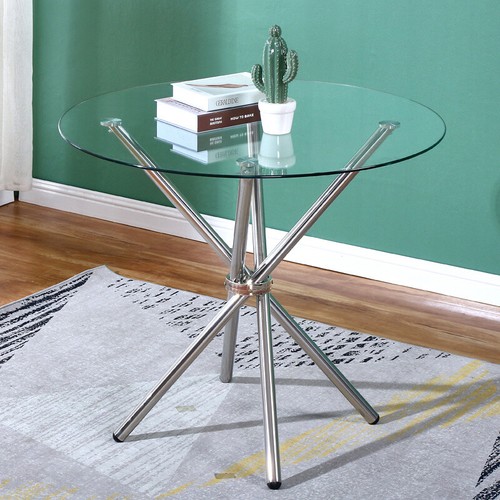 90cm clear glass - glass, round