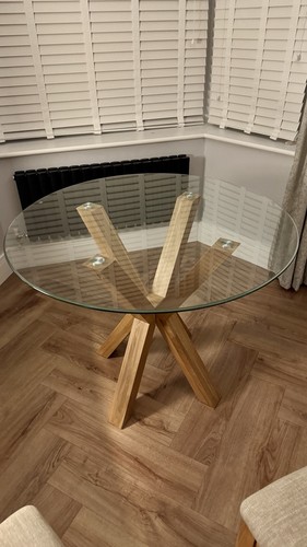 Seater round glass - glass, dining