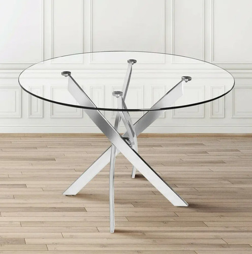 100cm round glass seater - 100cm,
