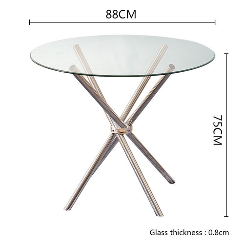 Round 90cm tempered glass - round,