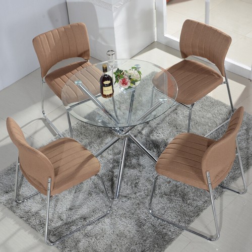 Round glass dining table - round,