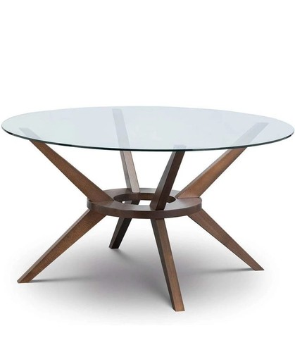 Round walnut dining - round,
