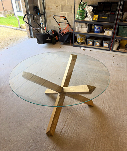 Round glass top dining - round,